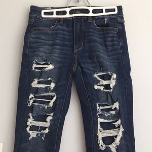 American Eagle ripped jeans.
